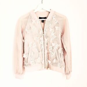 Forever 21 Floral Bomber Jacket Size S